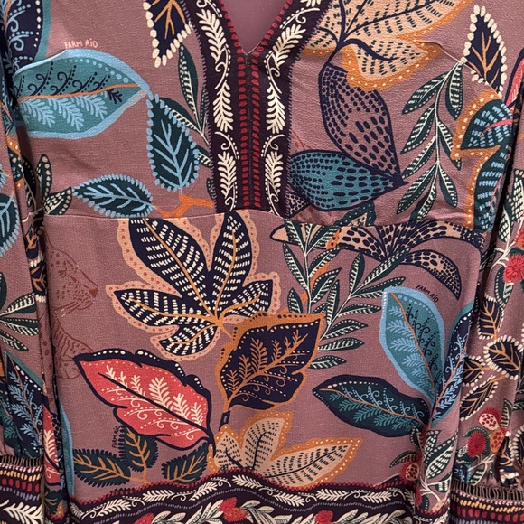 Farm Rio Wild Night Lavendar belted mini dress - Picture 5 of 10